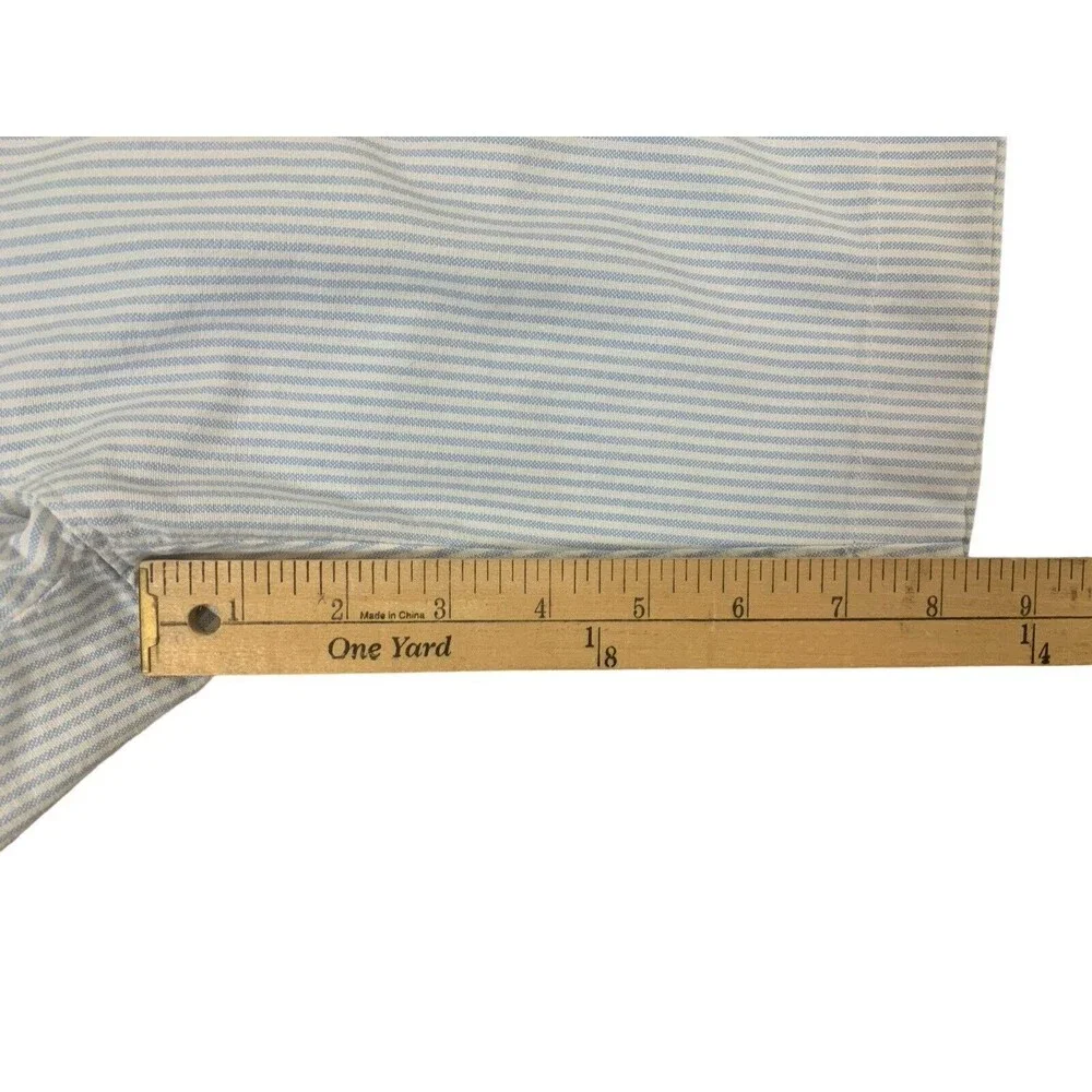 J. CREW Gramercy Chino Shorts Men's Size 30 Blue White Striped Twill Preppy